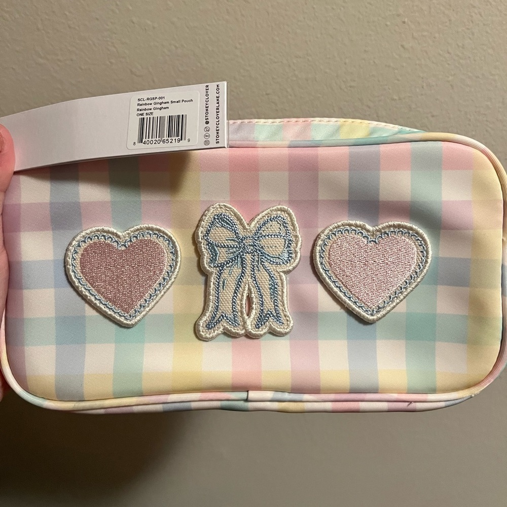 Stoney Clover Lane Rainbow Gingham Small Pouch
